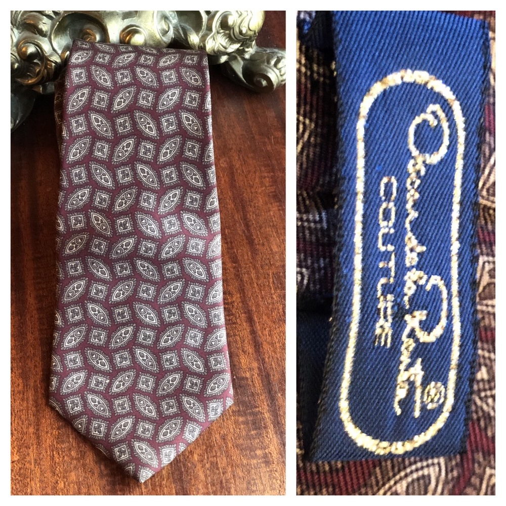 Men’s Oscar de la Renta Couture silk neck tie